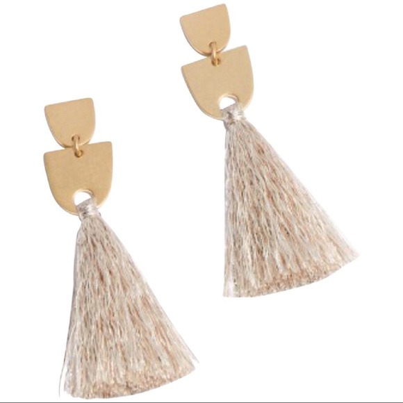 LAST Madewell Tassel Earrings Silver Posts - Picture 3 of 6